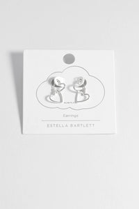 Double Heart Hoop Earrings