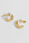 EB Edit Mixed Metal Double Hoop Earrings