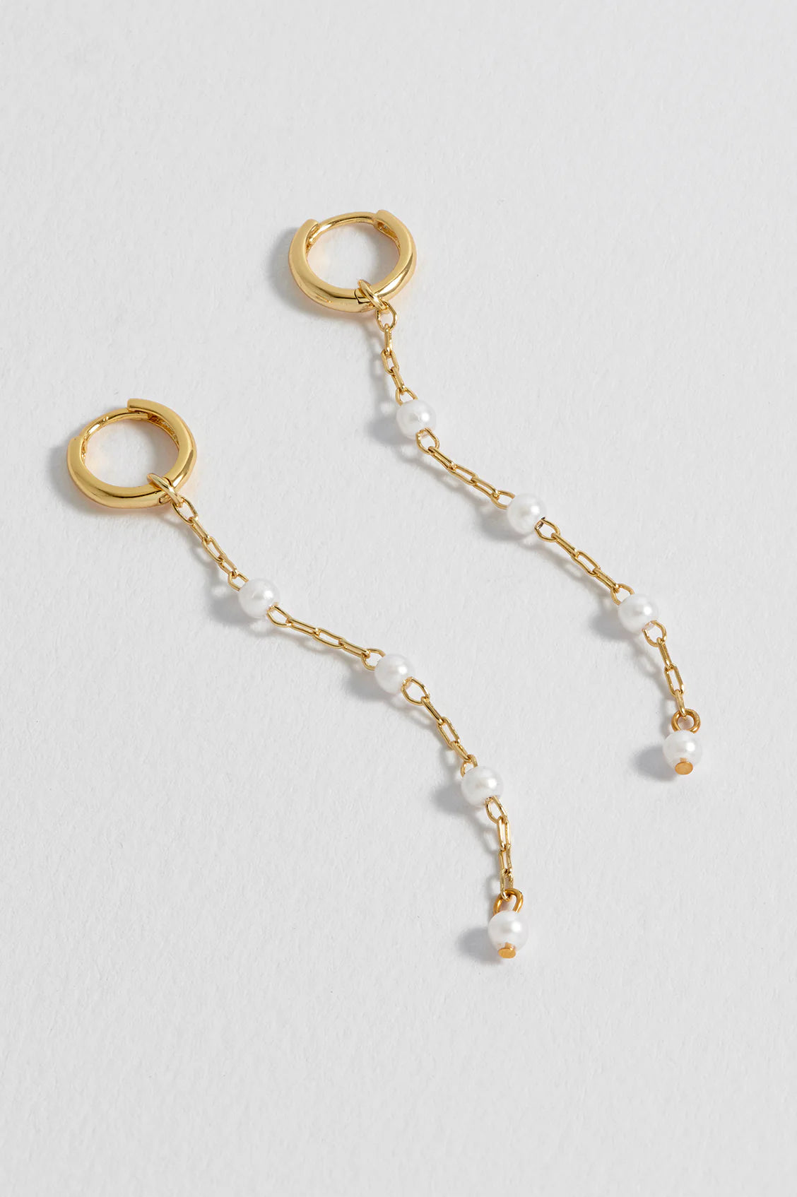 EB Pearl Chain Drop Huggies