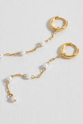EB Pearl Chain Drop Huggies