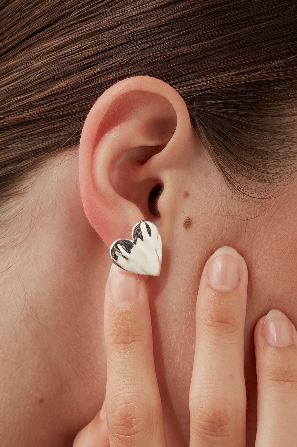 EB EditMolten Heart Stud Earrings