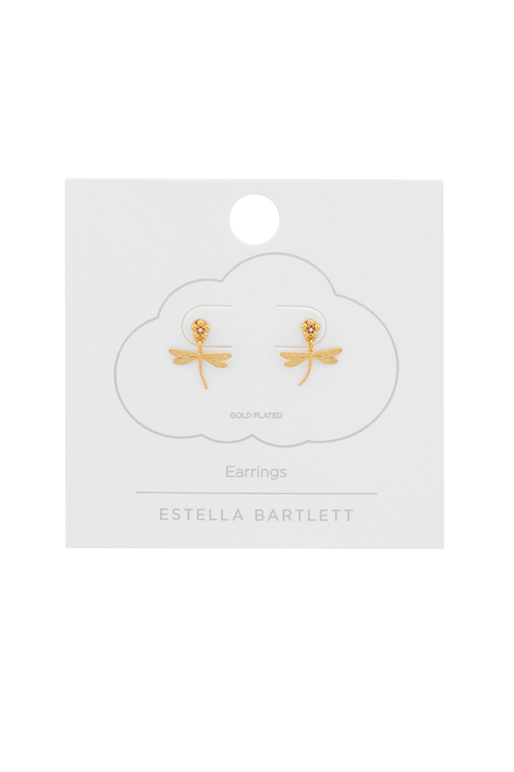 Flower and Dragonfly Earrings