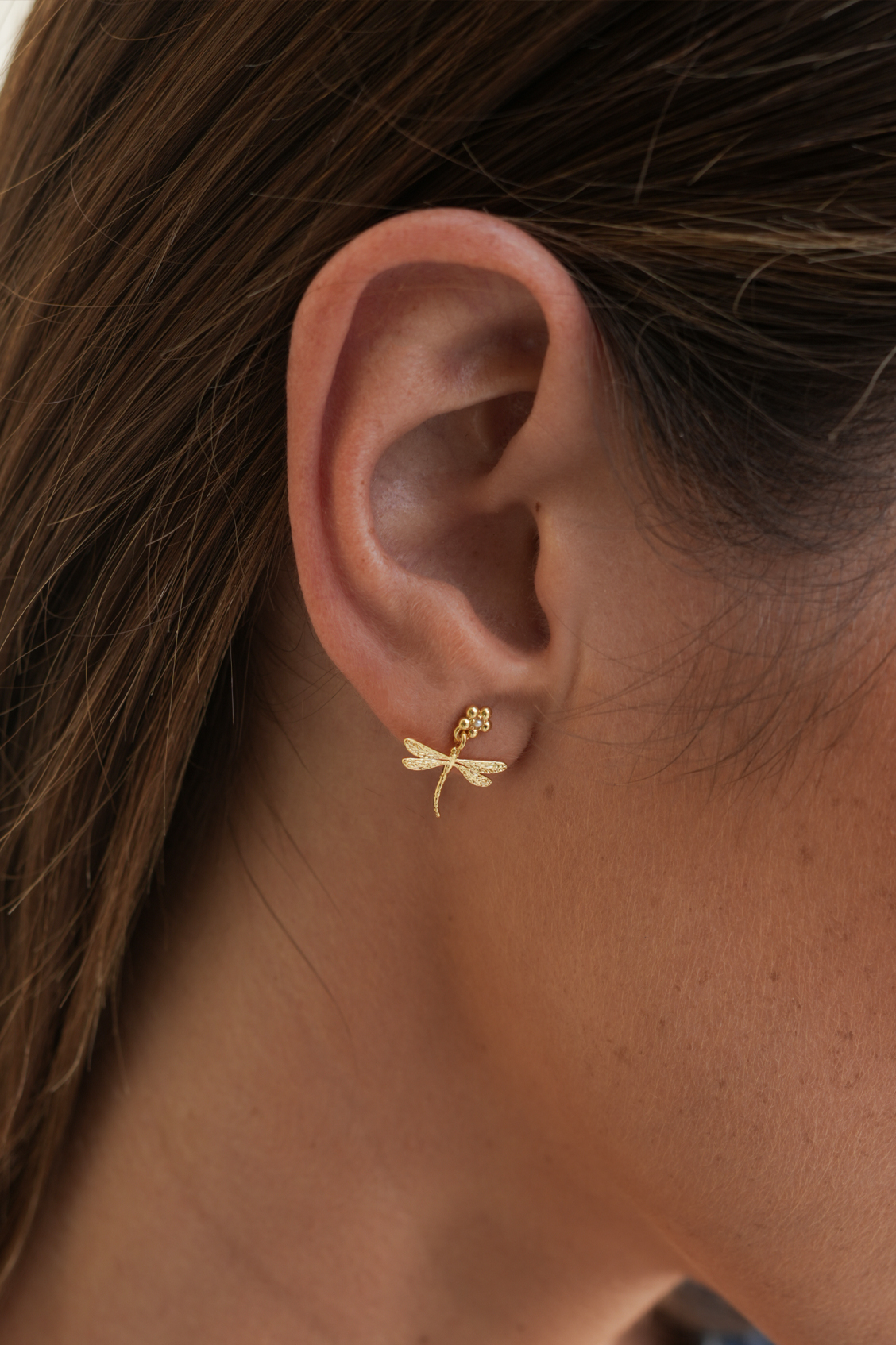 Flower and Dragonfly Earrings