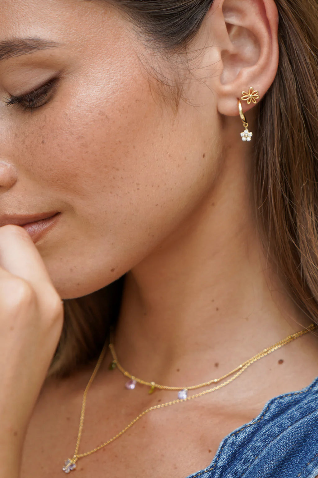 Doodle Flower Stud Earrings - Estella Bartlett