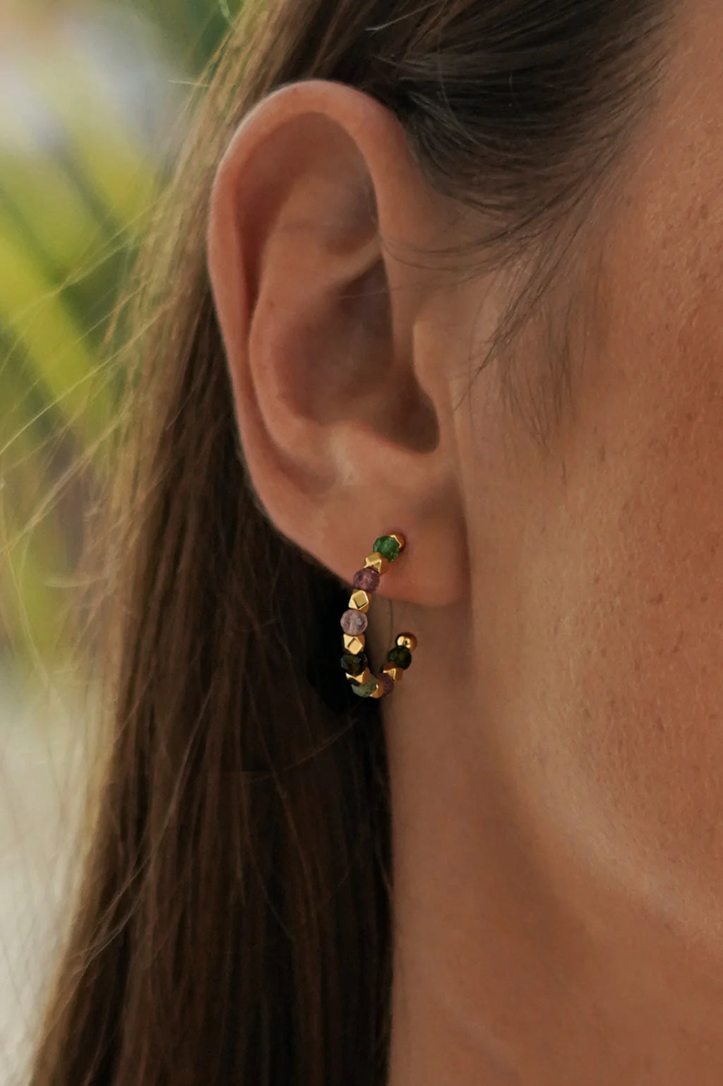 EB Wellness Coco Beaded Hoops