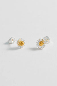 Mini Wildflower Stud Earrings - Silver plated