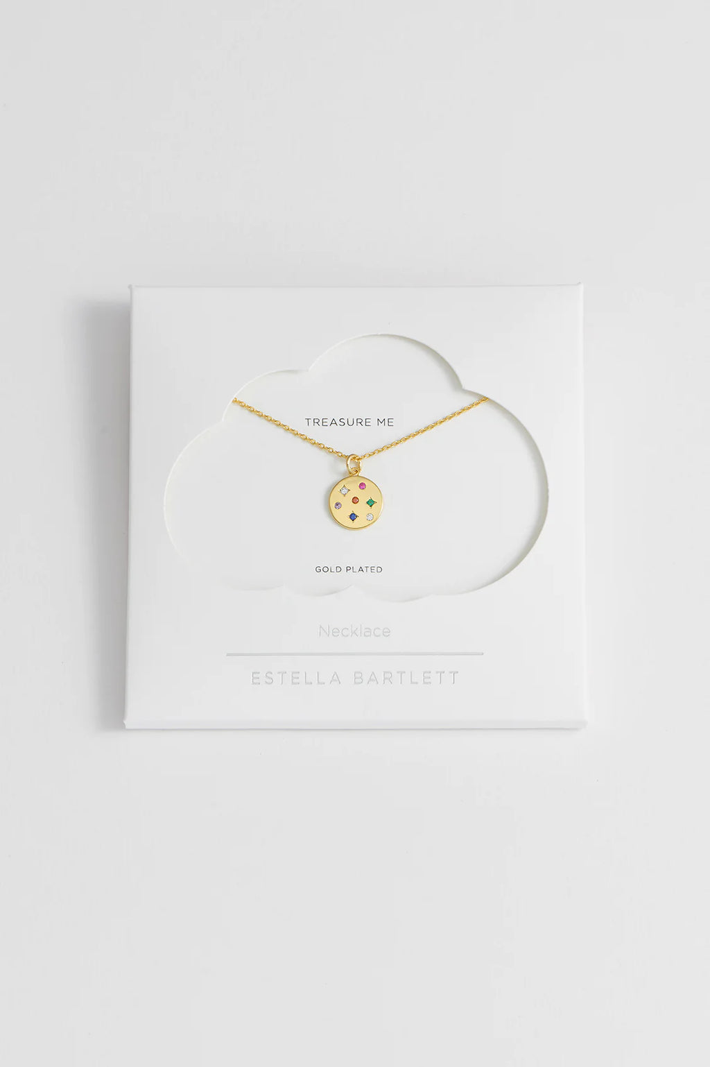 Rainbow Coin Necklace Gold Plated