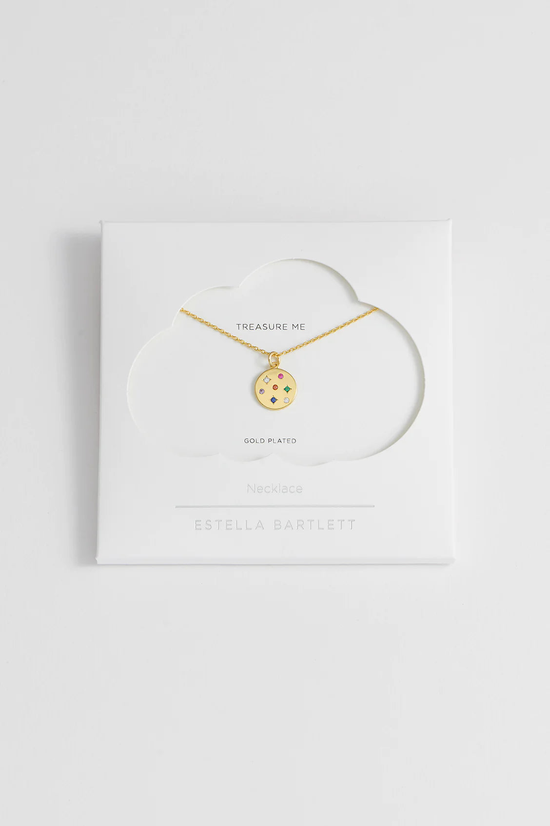 Rainbow Coin Necklace Gold Plated