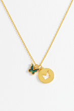 Load image into Gallery viewer, Abalone Butterfly Necklace Gold Plated
