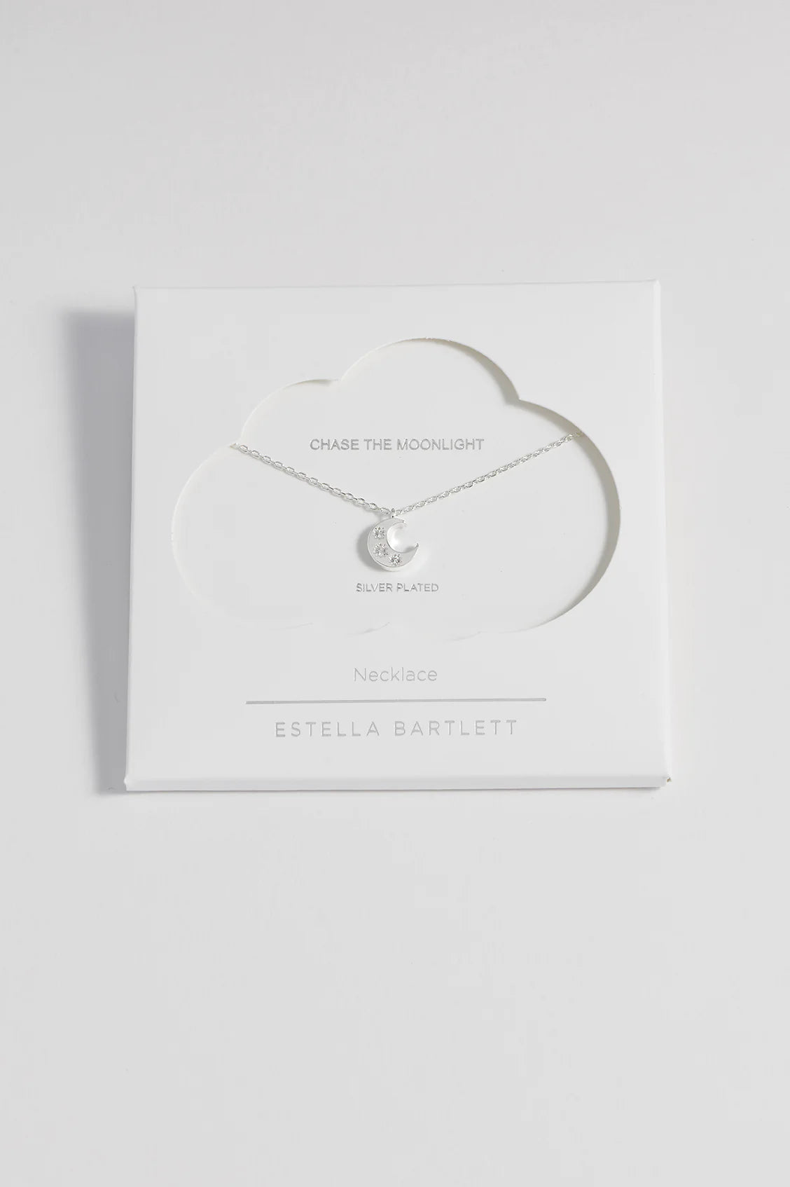 Three Moon Necklace Silver Plated
