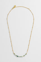Load image into Gallery viewer, Mini Green Beaded Chain Necklace
