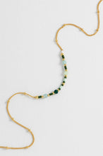 Load image into Gallery viewer, Mini Green Beaded Chain Necklace
