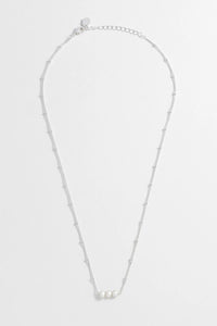 Beaded Chain And Pearl Necklace