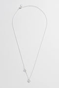 Heart Charm With Open Cz Heart Necklace