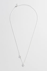 Heart Charm With Open Cz Heart Necklace