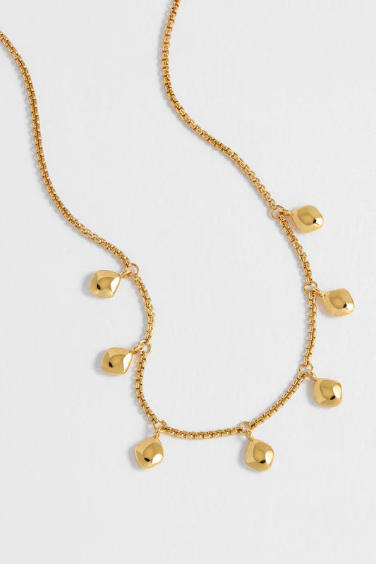 EB EDIT WATERPROOF PVD COATED Multi Pebble Necklace - Gold Plated