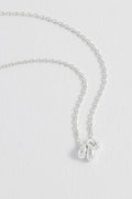 Mini Tiered Droplet Necklace Silver Plated
