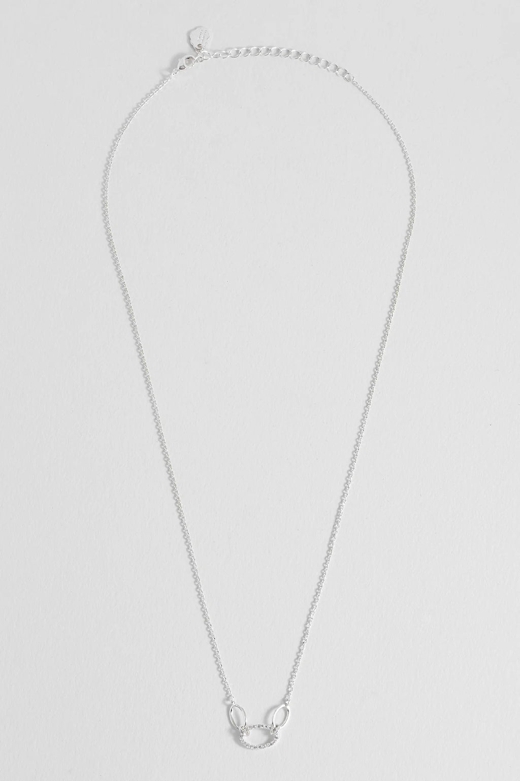 Oval Link CZ Chain Necklace