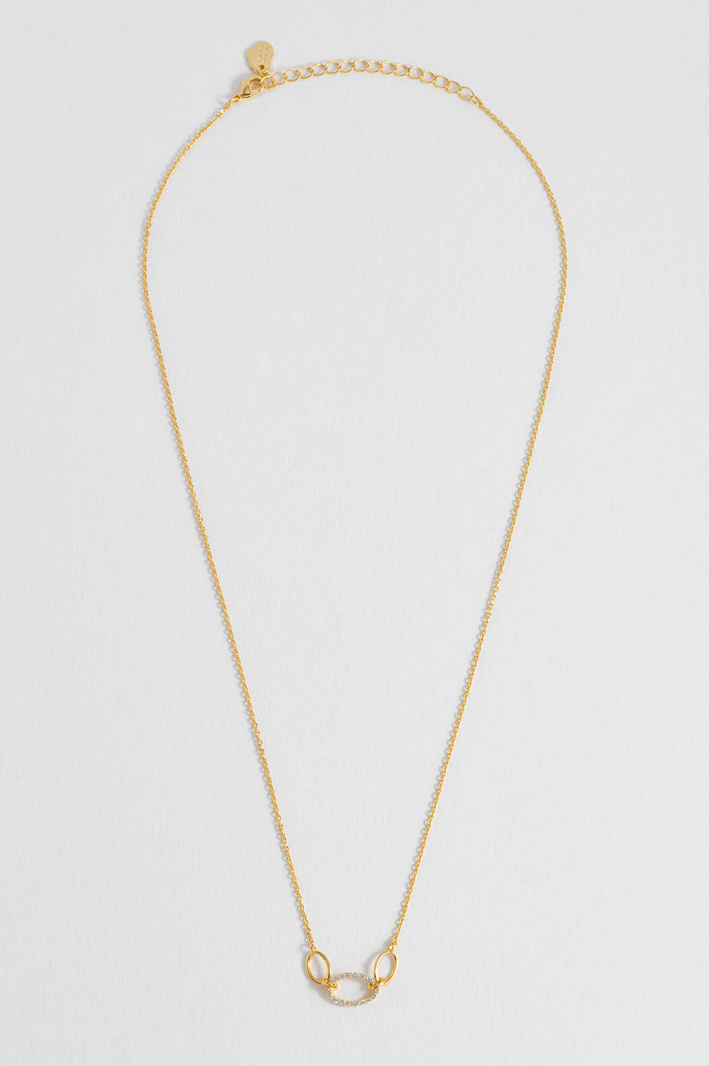 Oval Link CZ Chain Necklace