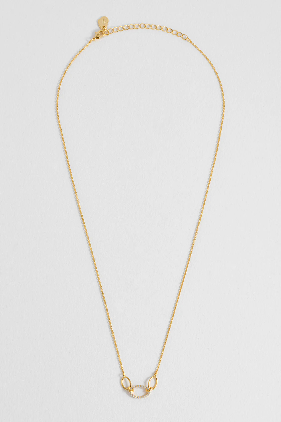 Oval Link CZ Chain Necklace