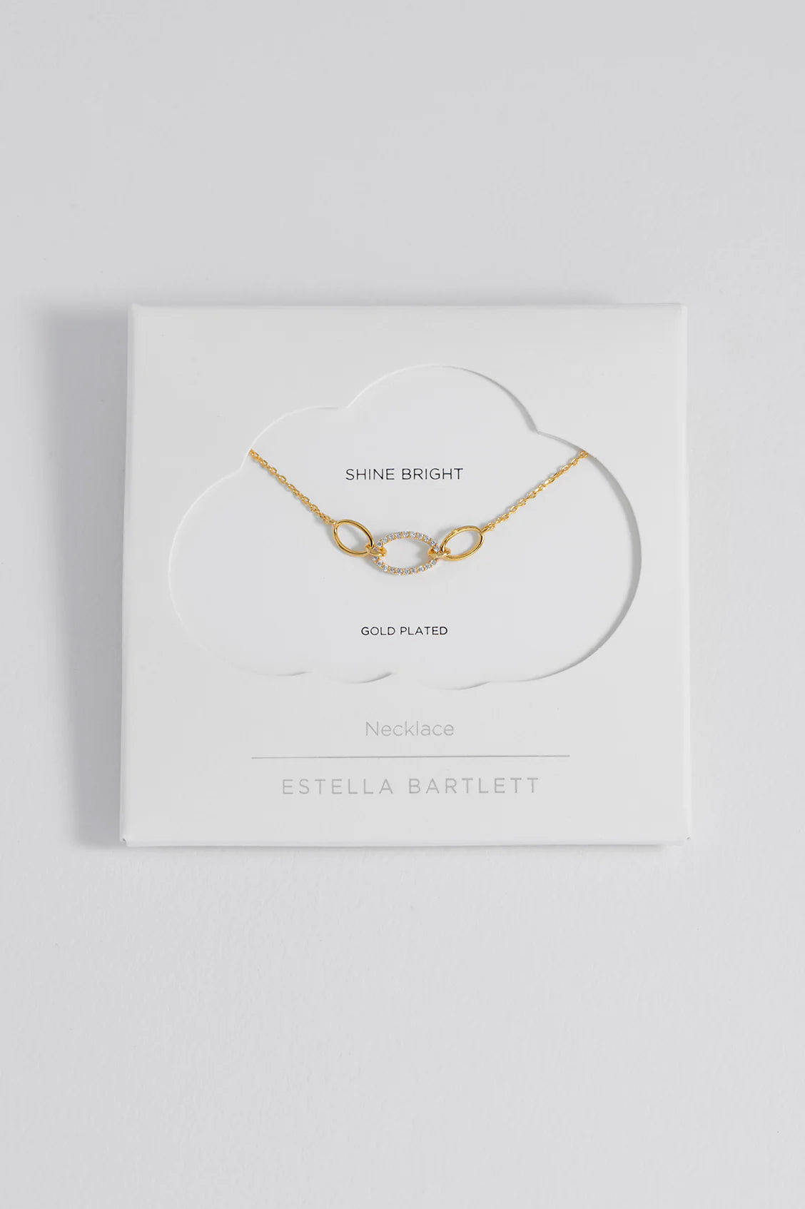 Oval Link CZ Chain Necklace