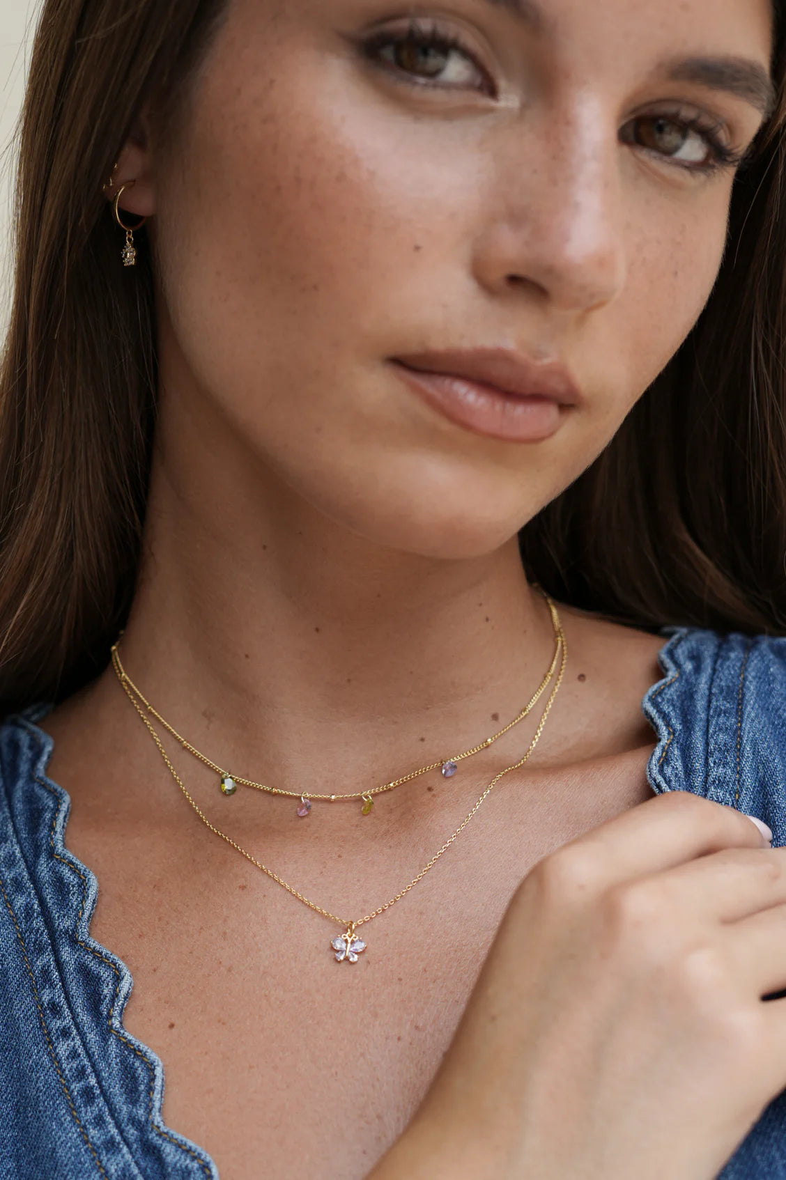 Oval Link CZ Chain Necklace
