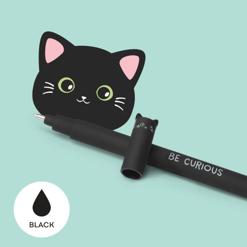 Legami erasable gel pen with cat design barrel