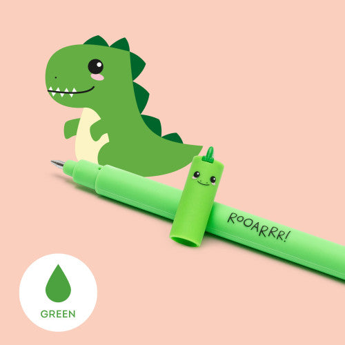 Legami erasable gel pen with dinosaur design barrel