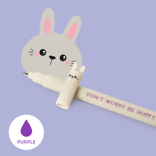Legami erasable gel pen with bunny design barrel