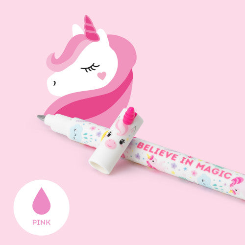 Legami erasable gel pen with unicorn design barrel