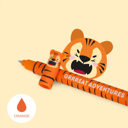 Legami erasable gel pen with tiger design barrel