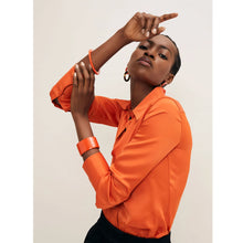 Load image into Gallery viewer, BRANCH ORANGE LACQUERED FLAT BANGLE
