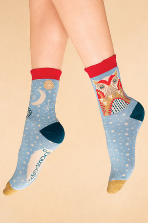 Powder Bamboo Mix Ladies Ankle Socks