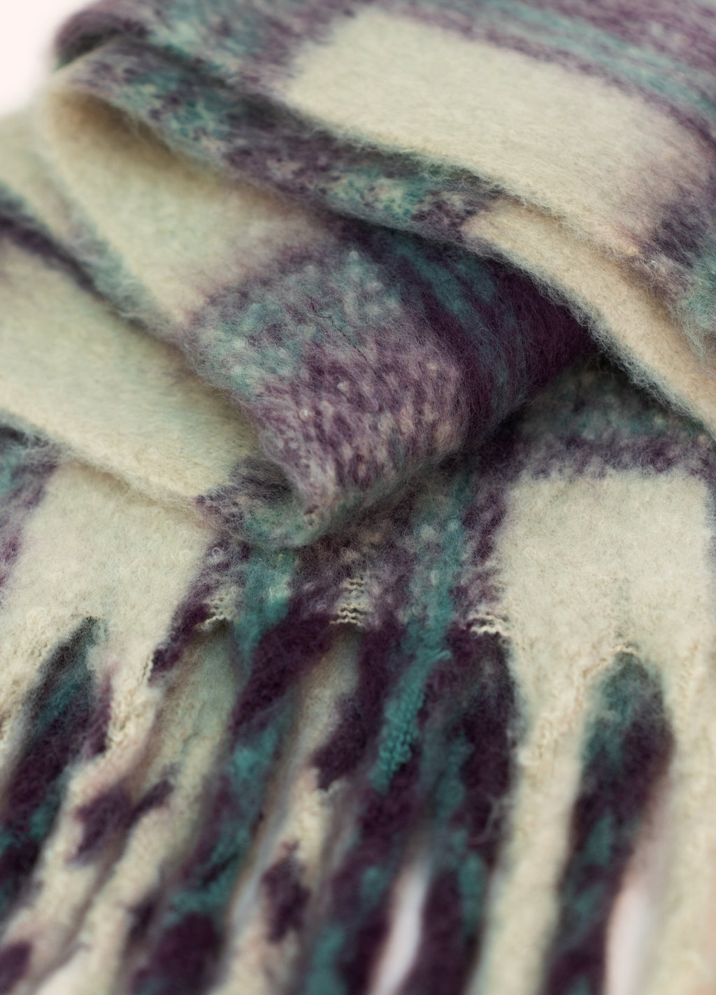 Powder Flora Cosy Scarf in damson mix – second view