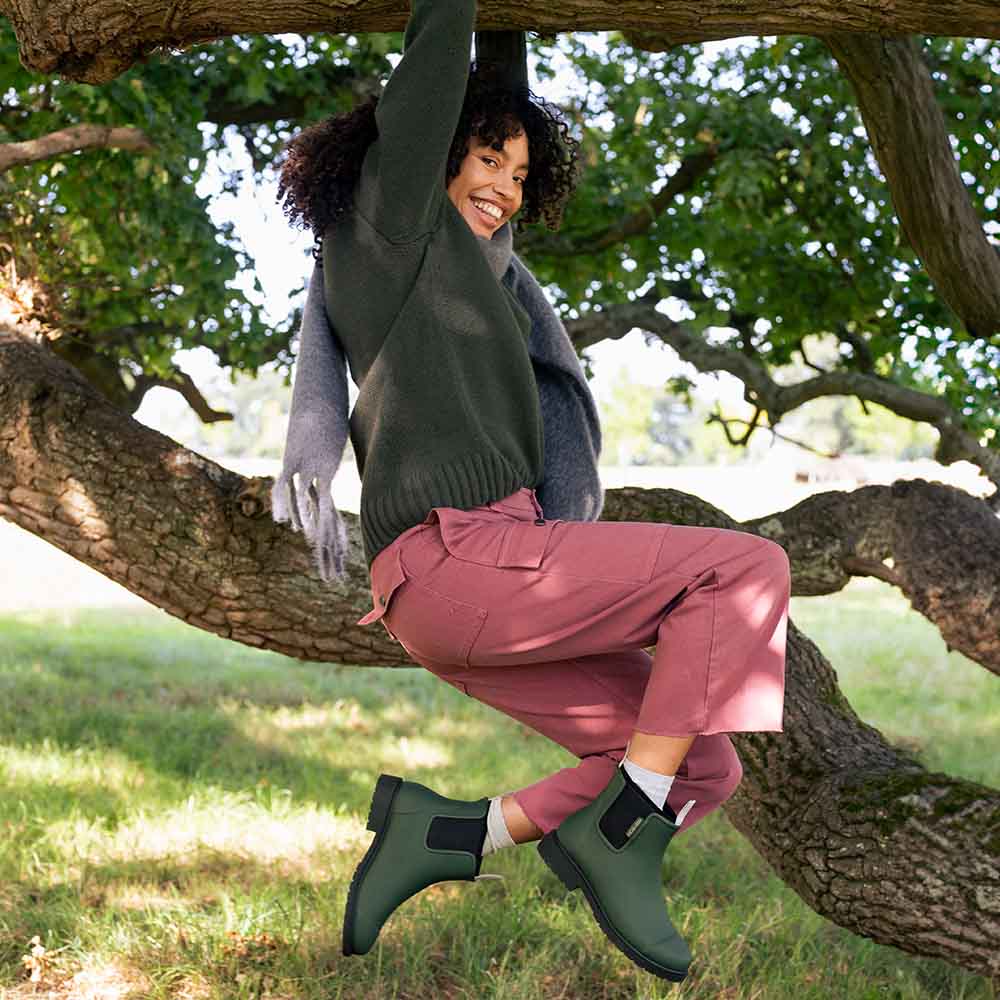 Bobbi Wellington Ankle Boot // Forest GREEN