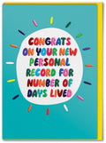 Birthday personal record card
