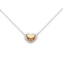 Load image into Gallery viewer, Kit Heath Heart of Gold Necklace | Sterling Silver &amp; 18ct Gold Plate | 18" Chain
