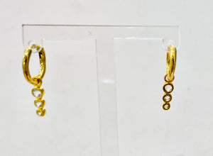 Gemstones Huggies  earrings