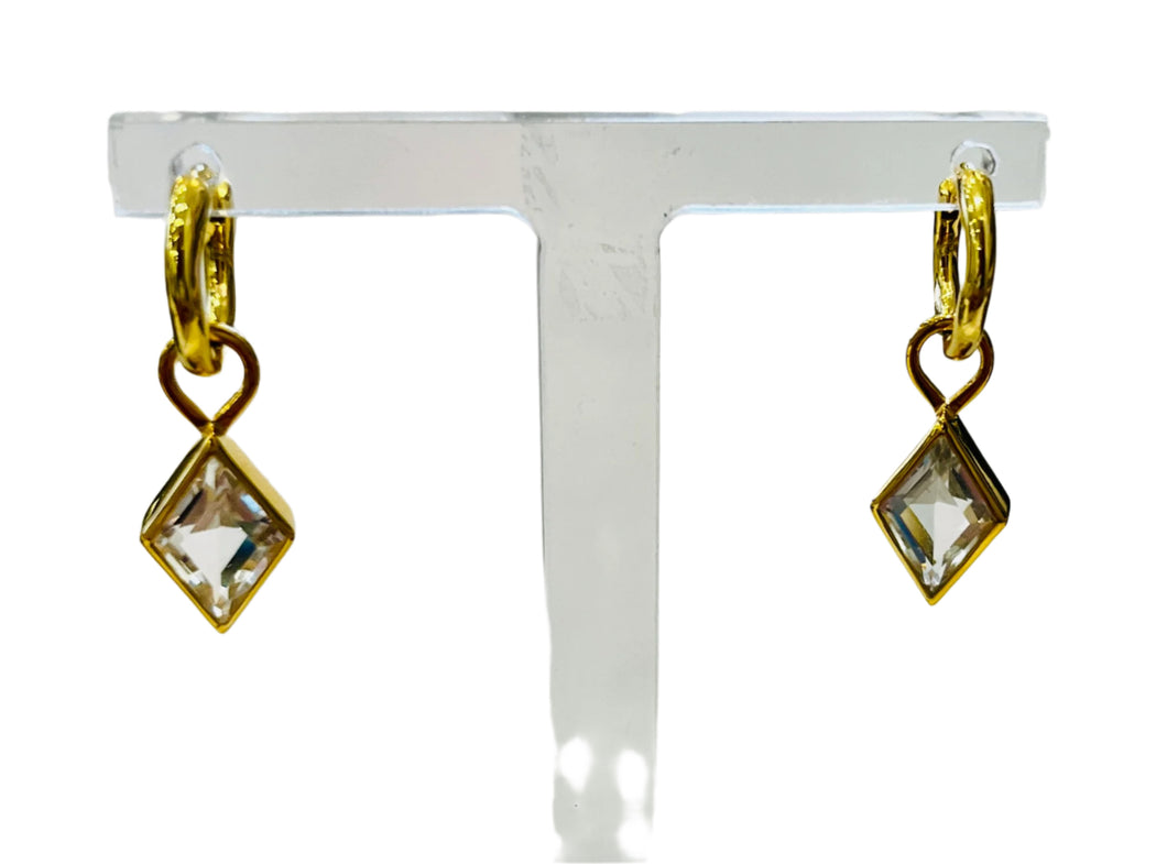 Gemstones Huggies  earrings