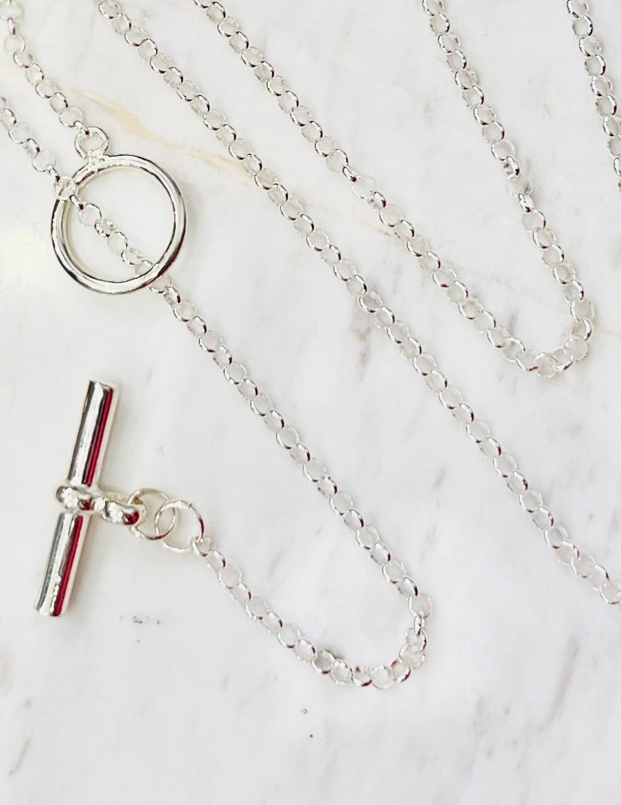 Chris Lewis T Bar Lariat necklace