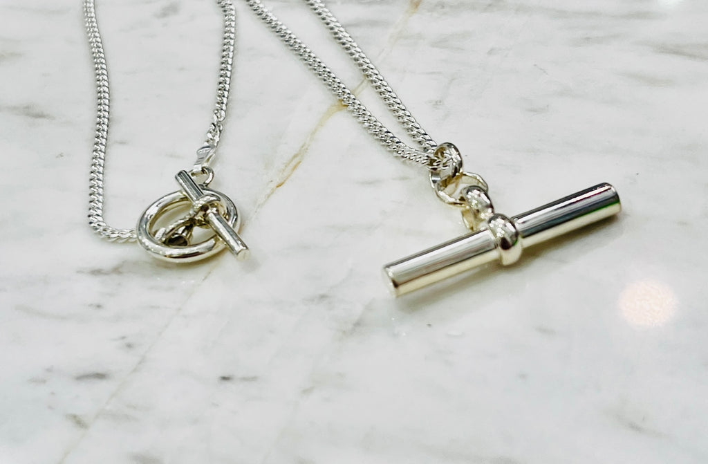 Sterling Silver T Bar Pendant by Chris Lewis