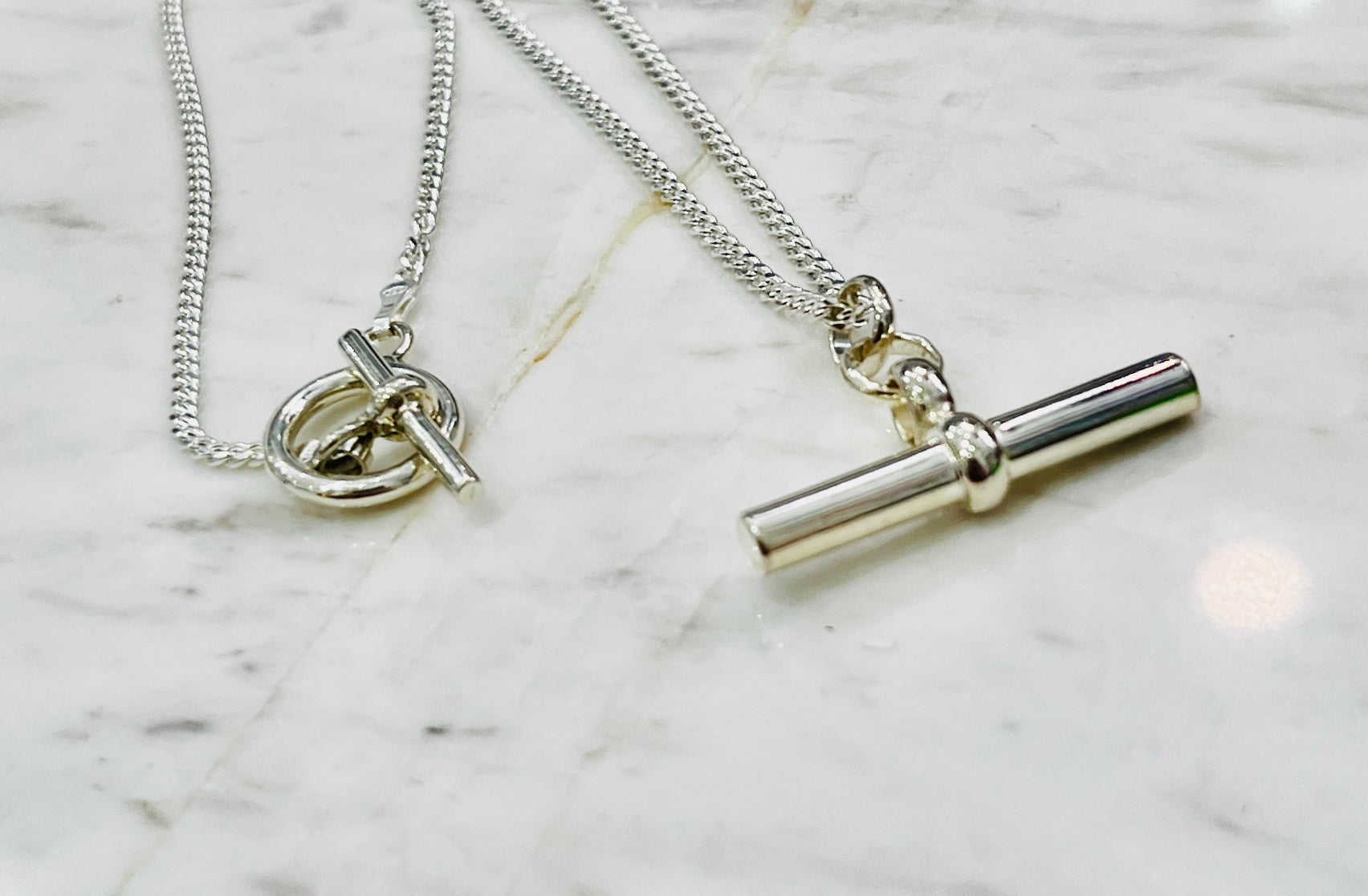 Sterling Silver T Bar Pendant by Chris Lewis
