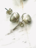 Stone Stud Earrings – Sterling Silver by Chris Lewis