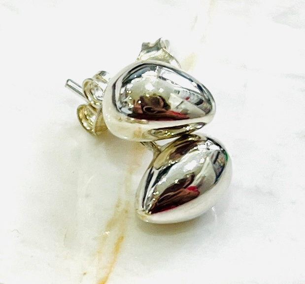 Stone Stud Earrings – Sterling Silver by Chris Lewis