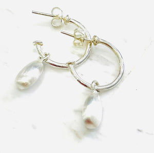 Chris Lewis Droplet Hoop Studs