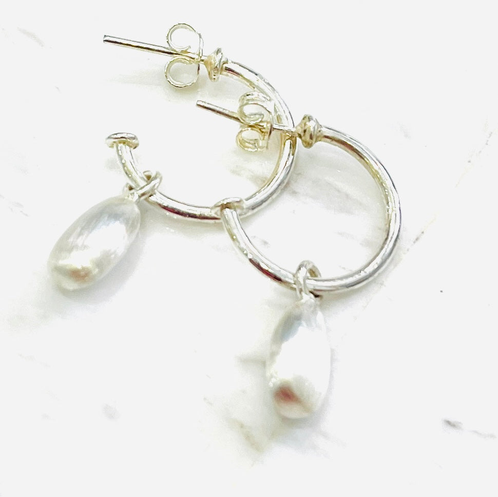 Chris Lewis Droplet Hoop Studs