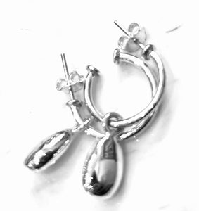 Chris Lewis Droplet Hoop Studs