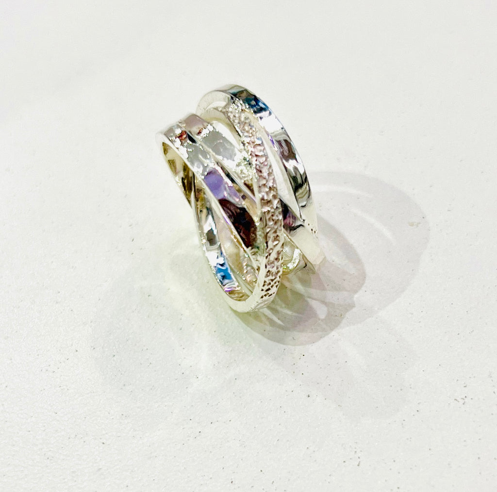 Classic Intertwined Ring – Sterling Silver by Chris Lewis