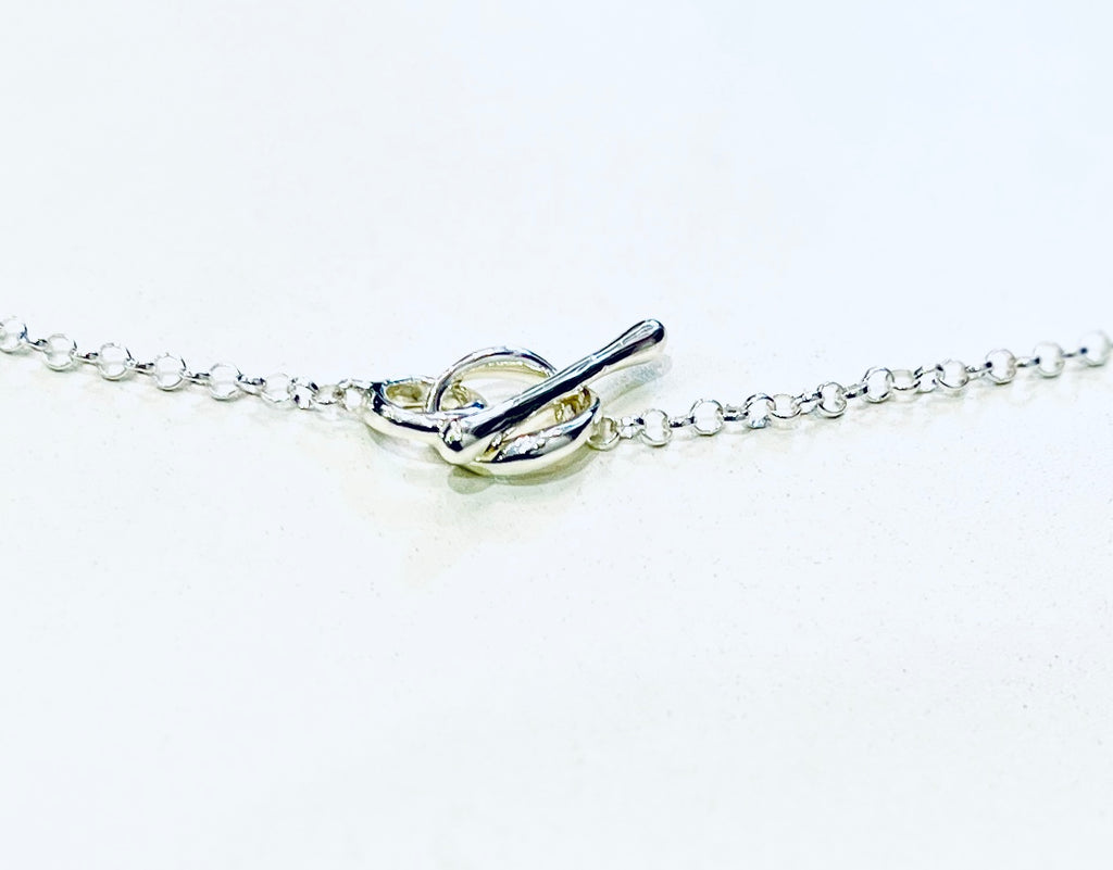 Sterling Silver Textured T-Bar  Pendant by Chris Lewis