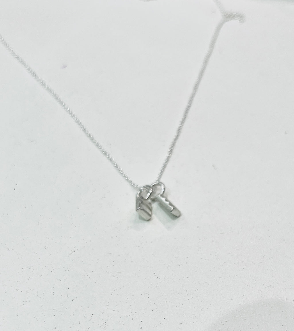 Adele Taylor Small Double Rectangle Necklace – Sterling Silver | Handmade in Sheffield